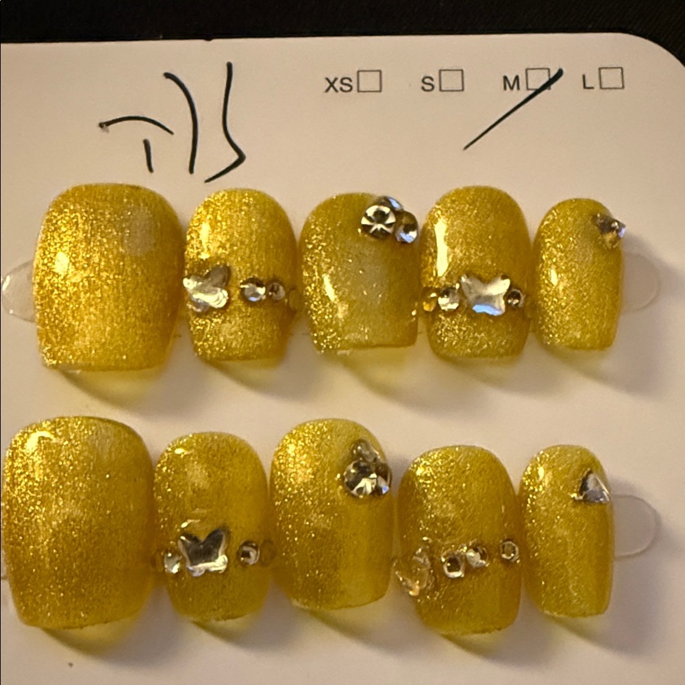 Glittering Gold Press-On Nails